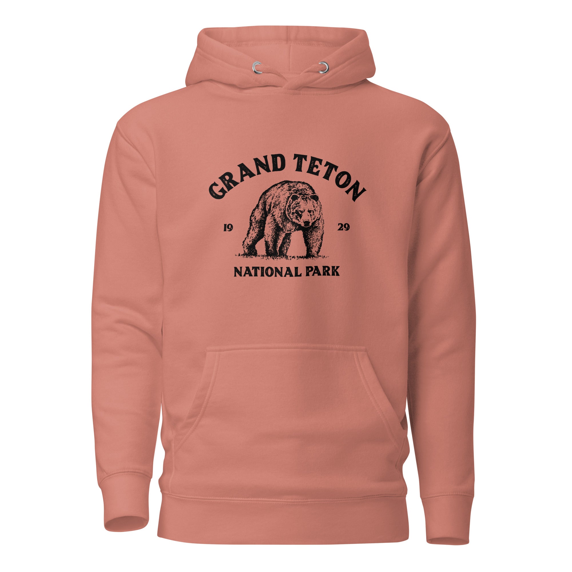 Grand Tetons Retro Bear Hoodie