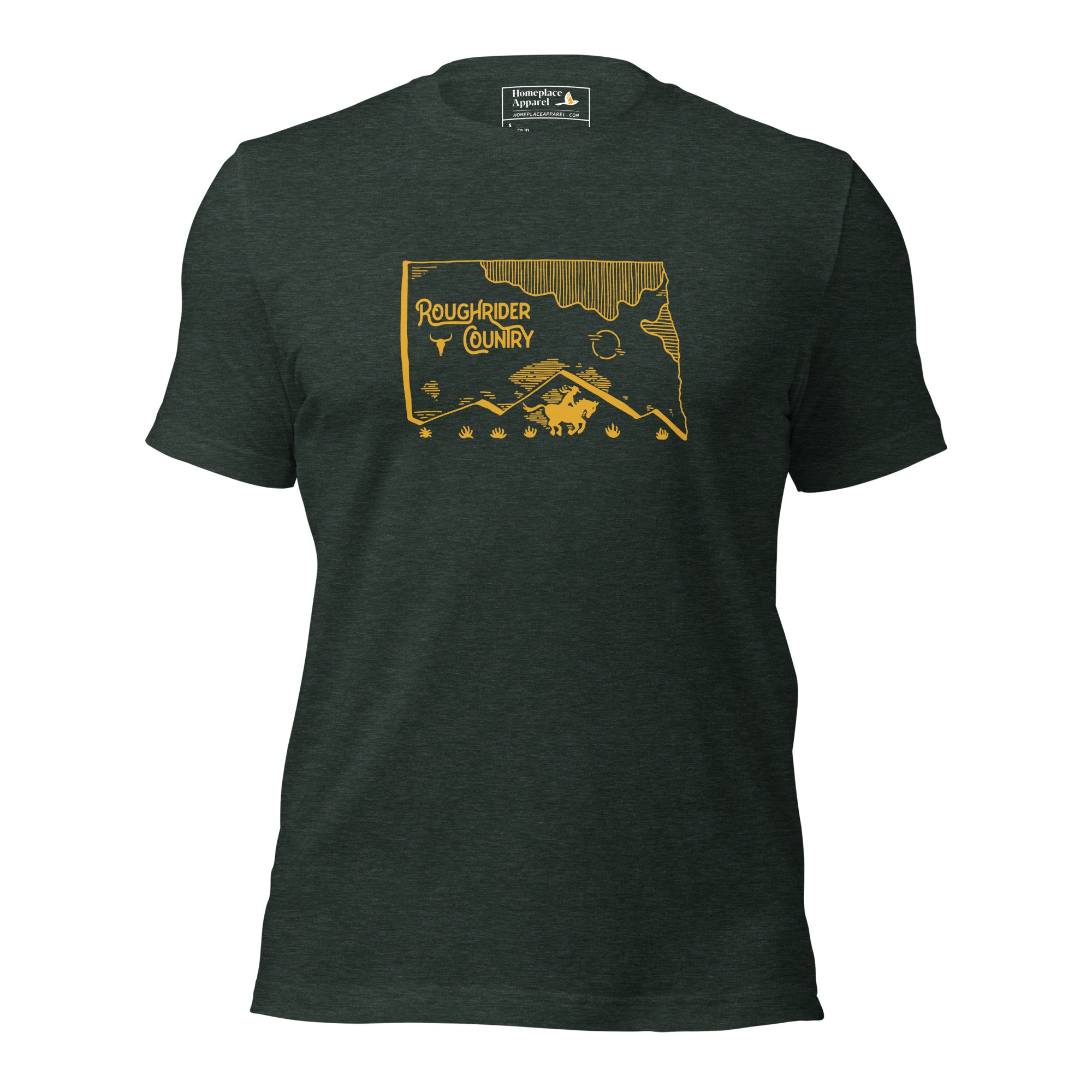 unisex-staple-t-shirt-heather-forest-front-6503295965b73.jpg